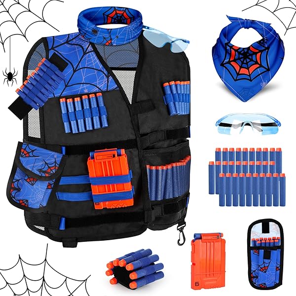 Kit De Gilet Tactique Pour Enfants Pour Pistolets Nerf N-Strike Elite