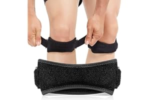 FEVAN Pack 2 Tutore Ginocchio - Ginocchiera Ortopedica - Ginocchiere in Neoprene per Crossfit, Palestra, Tennis, Pallavolo, Basket, Ciclismo, Corsa (Nero).