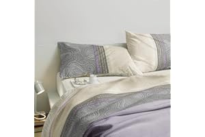 Bassetti Completo Letto Matrimoniale 100% Cotone - Collezione DREAM - (1 Lenzuolo Sopra 240x280 + 1 Lenzuolo Sotto Con Angoli 175x200 + 2 Federe 50x80cm) - Sultana (Tortora)