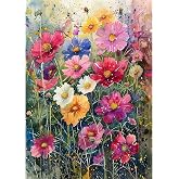 Diamond Painting Donna, Fiore 5D Diamond Painting Kit Completo, Quadri con Perline Ricamo a Punto Croce Art, Diamantini Crystal Art, Pittura Diamante Adulti Kit per Decorazioni Casa 60X80cm 7-7833