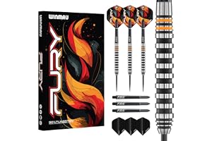 WINMAU Fury 22-28 gram volfram dartpilar med prisma och Vecta axlar (stammar)
