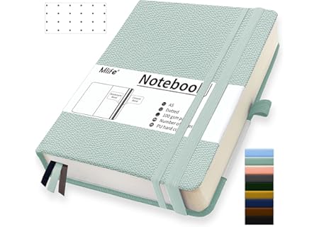 Mlife A5 Dotted Journal Notebook,360 sidor och 100g/M² bläcksäkert papper,anteckningsblock med… - Amazon Deal & Rabatt