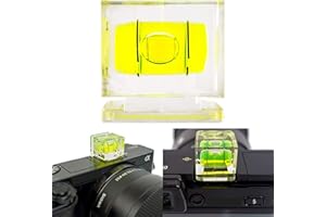 YOUR DAY MATE Osłona pazurka błyskowego z poziomicą, 1 opakowanie, ważka jednokierunkowa, dwie szyny do wkładania, przezroczysta, ze szkła akrylowego, pasuje do wielu modeli, poziomica, Hot Shoe Cover,