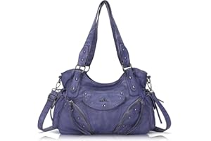 Angel Kiss Hobo Bag for Women Retro Leather Purses and Handbags Roomy Soft Ladies Satchel Bags with Crossbody Strap