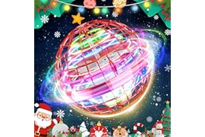 ‎TOMZON TOMZON Hoverball Fliegender Ball, Magic Spinner Flugball mit LED Lichter, Mini Drohne, Flying Ball, Fliegendes Spielzeug, Boomerang Schwebender Ball, Geschenk für Kinder Jungen Mädchen, Rot
