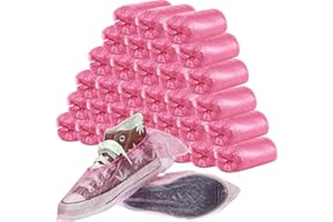 SATINIOR 400 Pièces (200 Paires) Couvre-Chaussures et Couvre-Bottes Jetables pour Plancher, Tapis, Protège-Chaussures, Antidérapant Durable