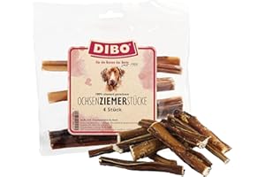 DIBO Lot de 4 Morceaux de nerfs de bœuf - 12 cm - Petite collation Naturelle ou friandise à mâcher - Nourriture pour Chien - Produit à mâcher de qualité sans Produits Chimiques DIBO
