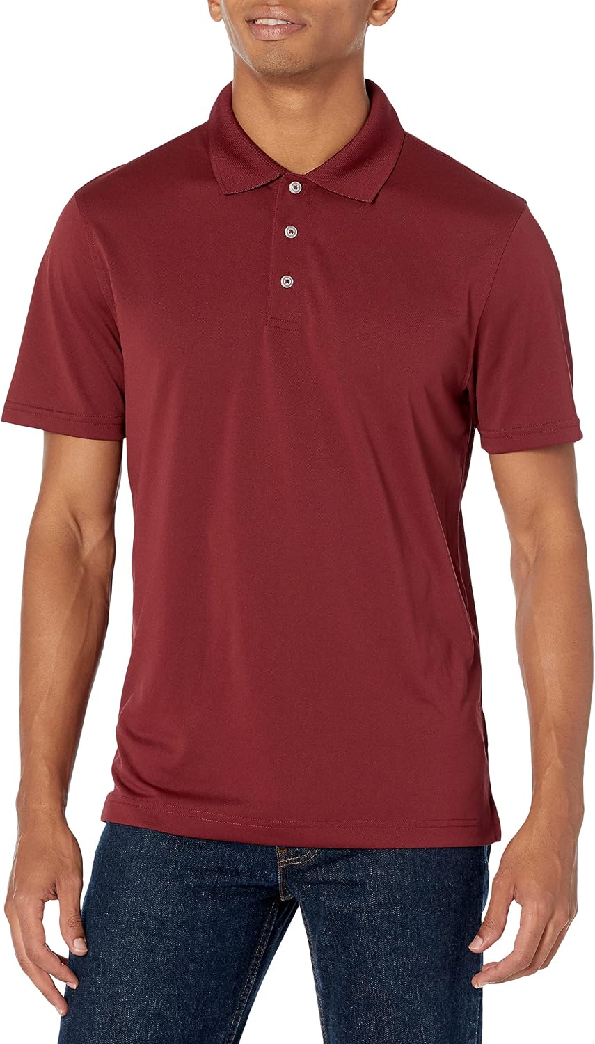 Amazon Essentials Polo de Golf de Secado Rápido de Ajuste Entallado - Colores interrumpidos Hombre
