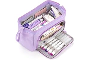 EASTHILL Pencil Case Large Capacity Pencil Pouch Handheld Pen Bag Cosmetic Portable Gift for Office School Teen Girl Boy Men Women Adult