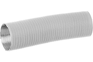 LIRAST Ø 100 mm / 1,5 m biały aluminiowy wąż elastyczny - aluminiowa rura elastyczna wąż wentylacyjny rura wentylacyjna, rura wentylacyjna, wąż wylotowy