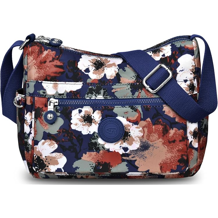JUYANO Grand Sac à Bandoulière Imperméable En Tissu Oxford - 11 Poches, Léger (370g) - Noir