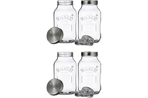RAYWARE Kilner Fermentation Jar Set of 2 Pieces 1 Litre Transparent (Pack of 2)