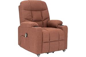 POLTRONE ITALIA Patty 1 Detraibile 19% Poltrona Relax Alzapersona, reclinazione combinata schienale pediera Kit 4 ruote Marrone