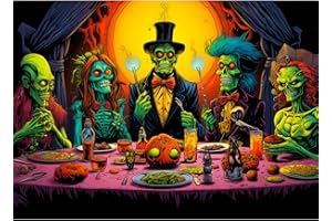 MOJIGE Jigsaw Puzzles for Adults 1000 Piece Jigsaw Puzzles for Adults Educational Game Challenge Toy 1000 Pieces Puzzles for Adults Kids.Educational Games Home Decoration.Theme:Devil's Dinner