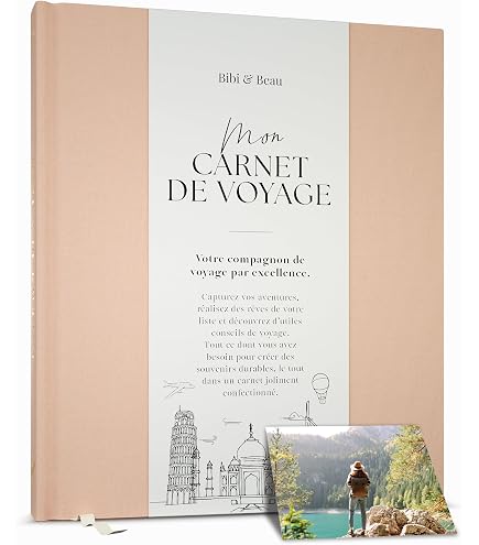 Lanpn Journaux Journal de Voyage Cahier Voyage, Livre de Voyage Carnet