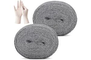 PICK FOR LIFE Steel Wool Mice Blocker 2 Pack 0000 Coarse Wire Wool Mice for Cleaning Rodent Control Gap Hole Filler Keep Rodent Rat Insect Pest out for Attic Garden Kitchen Garage with Gloves(3m/Roll)