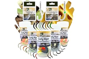 ‎ZITE Zite Fishing Curly Viper Forellen Gummiköder 8 STK, 6,5cm - Schlangenartiger Forellenköder Neuheiten – UL Angelköder für Forellen-rotierend & Schlängelnd – Phthalatfrei & Handgefertigt, Forellen Köder