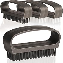 2 Stück Edelstahl Handwaschbürste - Nagel- & Fingerreiniger - 10 Cm, Silber