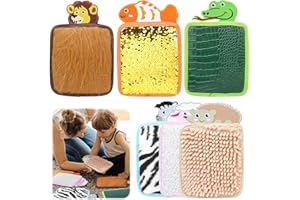 LAOONL Sensory Mats, 6Sensory Mats for Autistic Children, Sensory Tiles for Kids,Educational Sensory Toys,Sensory Wall Panel,Sensory Disorder Toys for Tactile Play,Anxiety Relief Improves Mental Stimulation