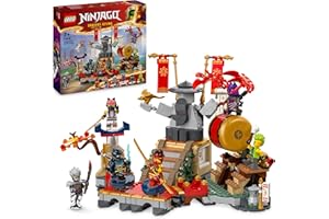 LEGO NINJAGO Tournament Battle Arena Set, Ninja Adventure Toys for 7 Plus Year Old Boys & Girls, with 6 Minifigures including Characters Jay and Kai, Dragons Rising Birthday Gift for Kids 71818