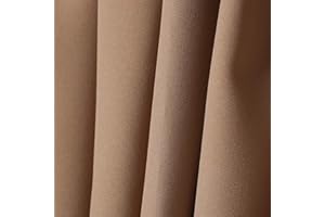 TREND CURTAINS Caravan Curtains Fabric Sample Plain 100% Polyester fabric (Dark Beige, Fabric & Lining Sample)