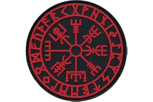 LEGEEON Vegvisir Viking Compass Norse Rune Morale Tactical PVC Rubber Fastener Patch
