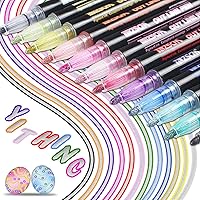Neueste Outline Stift,YITHINC 12 Farben Wasserfester Stift Geschenkkarte Schreiben von Zeichenstiften zum…