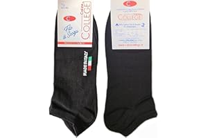 Infinity - 6 Paia Calze Fantasmini Uomo Donna Filo di Scozia calze Corte in Puro Cotone Elasticizzato, Calzini Donna Estivi, Calzini Invisibili Corti Made in Italy