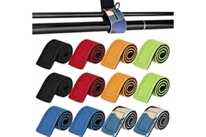 Nelxsene 12 Pezzi Cintura Cinghie per canne da pesca elastiche,Anti-skid,Fissaggio,canna da pesca spinning accessorio pesca,per Fissare Le Canna Da Spinning Canne Da Feeder Canne Pesca Carpfishing