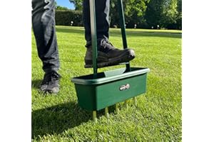 BMS PRODUCTS BMS Lawn and Turf Aerator Fork with Soil Corer Collector Steel, Interchangeable Tines - Ideal for Golf Courses, Sports Facilities, and Home Use