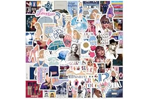 EGEKTBH 100 PCS Taylor Stickers, Popular Singer Stickers Waterproof Stickers for Water Bottles, Laptop, Scrapbook, Skateboard Suitcase, Cute Trendy Music Stickers for Adults, Teen, Fans (100 Style 2)