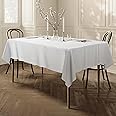 Home Direct Extra Large Rectangular Fabric Tablecloth Table Cover 150x250cm 59"x98" White