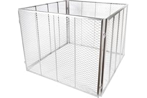 NATIV Garten Komposter 100x100x80 cm, Metallkomposter mit 800 Liter Volumen, Drahtkomposter für eigenen Kompost, Metall Komposter als Kompostsieb nutzbar, Kompostierer für Komposterde