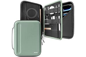 tomtoc portfolio Etui na tablet do 13 calowy iPad Pro M4 2024 OLED, 13 calowy iPad Air M2 2024, 12,9 calowy iPad Pro M2&M1, twarda obudowa do Magic/Smart Keyboard/Adapter/kabel/USB Hub/Apple Pencil