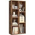 VASAGLE Bookcase, Bookshelf, Storage Shelf with 7 Compartments, Standing Shelf, Cube Shelf, for Living Room, Home Office, Dinning Room, Rustic Brown LBC27BX