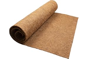 Fengaim 1m*0.6m/40" x 24" Coco Hanging Basket Liner Coconut Growing Mat Garden Plant Flowerpot Coconut Fibre Matting Liner Roll for Patio Containers Wall Troughs Reptile Carpet Lizard Cage Mat