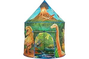 Tente de Jeu Dinosaure, Tente Pop-up,Tente pour Enfants pour l'intérieur et l'extérieur, Maison de Jeu pour Chambre d'enfant, Tente pour Chambre d'enfant, Tente de Jeu pour Filles et garçons