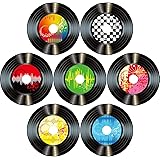 35 Stück 7 Zoll 1950er Jahre Rock'n'Roll Musik Party Dekorationen Papier Aufzeichnungen Bunte Ausschnitte Wand Dekor Schilder