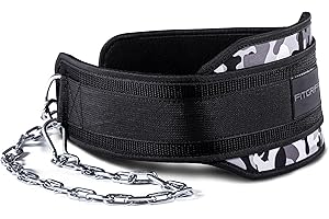 Fitgriff® Pasek do dip z łańcuszkiem + 2 karabińczyki, do treningu siłowego, podnoszenia ciężarów, pas do podnoszenia ciężarów, pas do podnoszenia ciężarów, pas do podnoszenia ciężarów