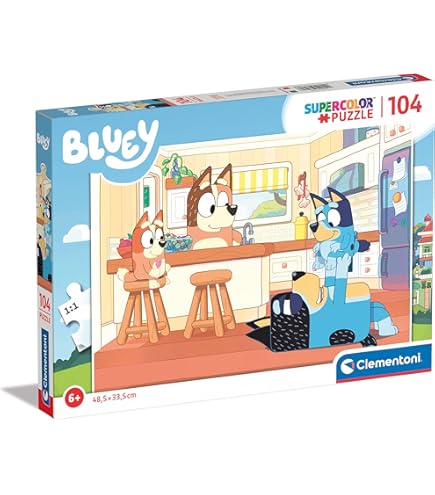 Trefl - Bluey, Meet Bluey - 3-in-1 puzzle, 3 puzzles, 20 to 50 pieces - Different difficulty levels, entertainment for kids ages 3 and up