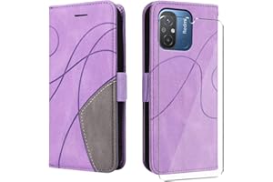 UKECASE Funda con Protector para Xiaomi Redmi 12C, Redmi 12 C cm Carcasa Libro de Premium PU Cuero Tapa Suave con Ranura para Tarjetas Color Púrpura