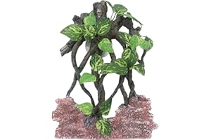 AQUA KT Terrarium Background Cork Back Panel Reptiles Climbing Branch Back Panel with Suction Cups for Lizards Snakes Frogs Scorpions Chameleon Accessories