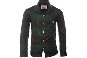 GILLSONZ DSF-73 Flanellhemden Kariertes Hemd Kinder Freizeit Student Hemd