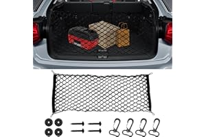 deemars Reti Da Carico Posteriori, 35,4 "x 15.7" Reti Di Stivaggio Per Carichi Principali con Gancio, Reti Da CaricoUniversal Car Accessories Cargo Net for Suv, Car, Truck