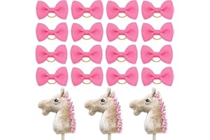 RAMTRIO Hobby Horse 16 Stück Schleifen mit Gummibändern, Haustiere Bögen Zubehör für Steckenpferd Lange Haare Haustier Hunde Katze Welpen