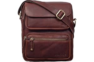 ROYALZ "Florida Schultertasche Herren Klein Leder Vintage Look Kleine Umhängetasche Männer mini Messenger Bag Ledertasche