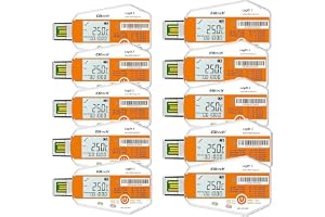 Elitech LogEt 1 (10 st) Registratorer för temperaturdata PDF-rapport USB-port 16000 Poäng