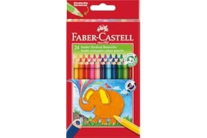 FABER-CASTELL Matite colorate triangolari Jumbo 116524 (confezione da 24)