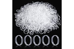 GYXCELC Kleine Transparente Gummibänder für Haarbänder Gummibänder Mini Kleinkind Zöpfe Pferdeschwanz Halter für Mädchen Kinder dicke Haare Gummibänder keine Beschädigung Handwerk Büro 1000pcs -2,2cm