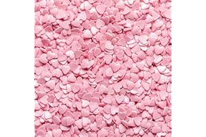 SIMPLY TOPPS Pink Glimmer Sugar Heart Sprinkles 25g Cake & Cupcake Decorations